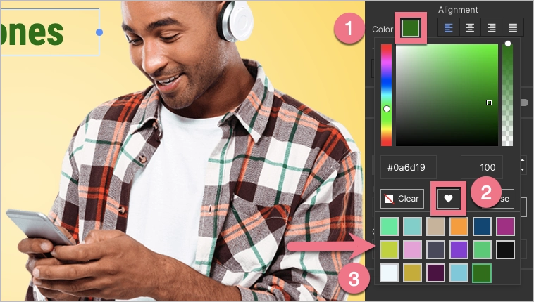 Adding colors to favorites