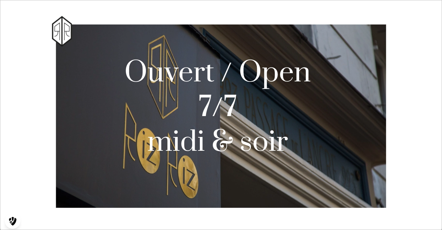 Restaurant landing page without a website example