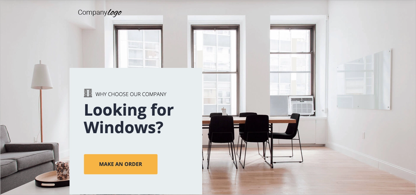 Product landing page template