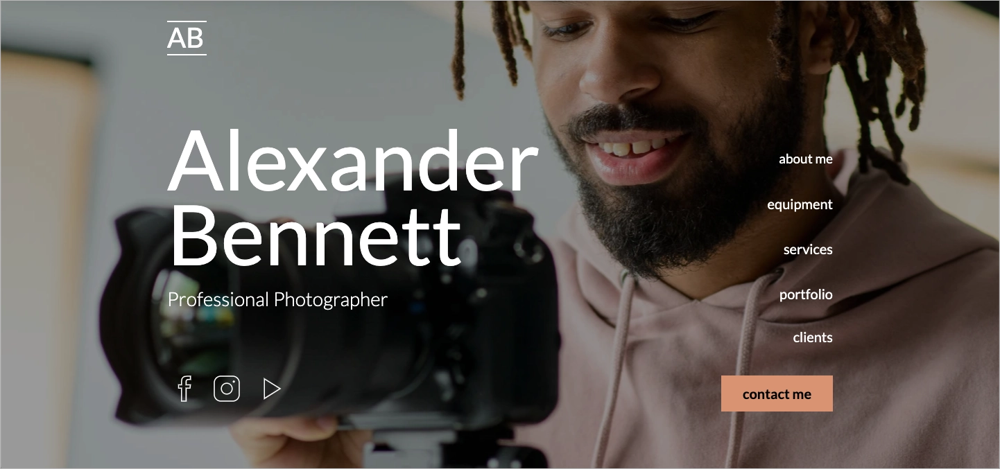 Personal page template