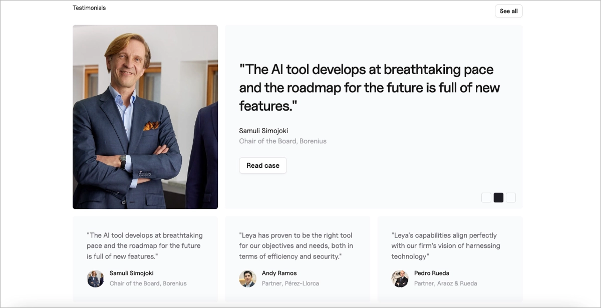 landing page t&eacute;moignages