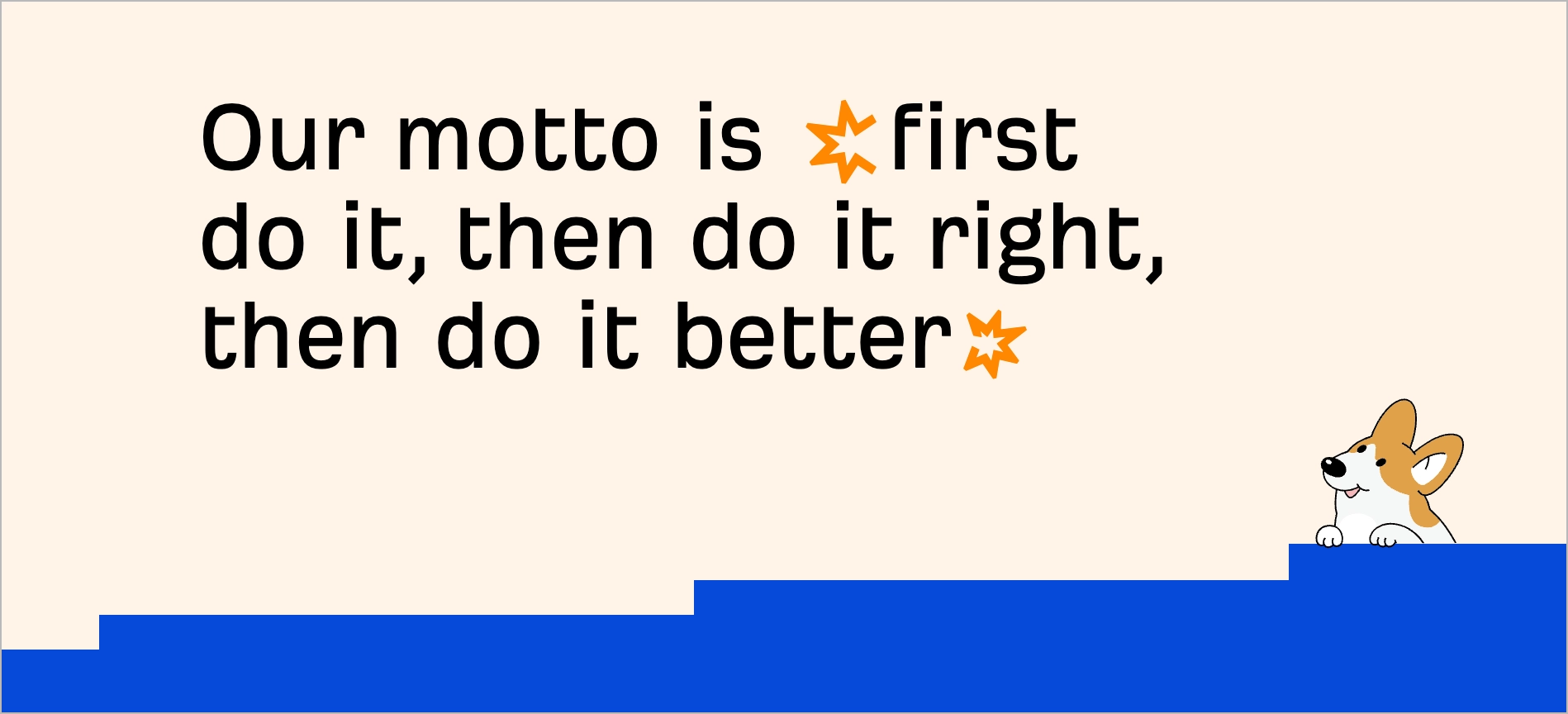 das Leitbild des Unternehmens auf der Karriereseite, um die Einstellungsbem&uuml;hungen zu verbessern