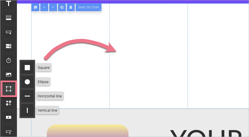 Ajout du widget Shape