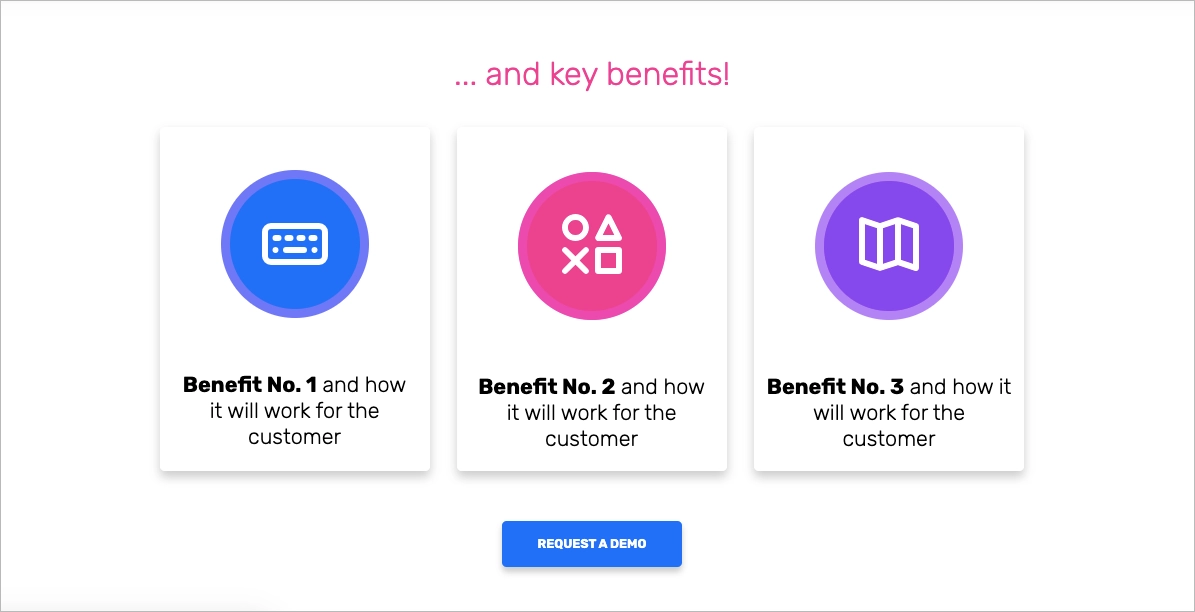 Vorlage f&uuml;r Wettbewerbervergleich Landing Page
