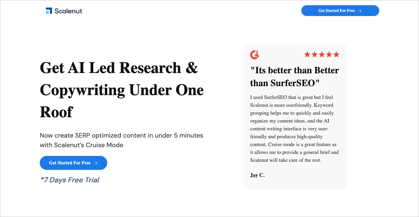 Landing Page, die Freundlichkeit als Wettbewerbsvorteil zeigt