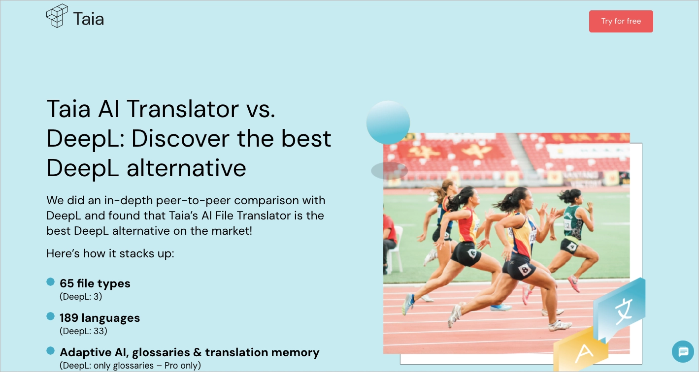 Website mit alternativer L&ouml;sung f&uuml;r DeepL