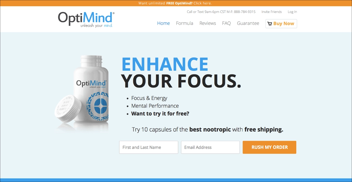 producto &uacute;nico landing page