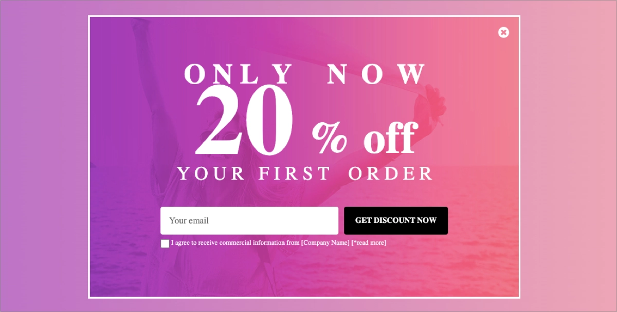 Modelo de pop-up de p&aacute;gina inicial perfeito para uma estrat&eacute;gia de marketing digital