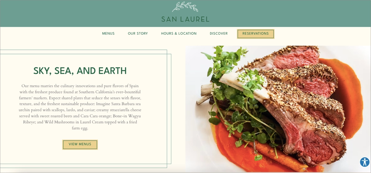restaurant online &ndash; website