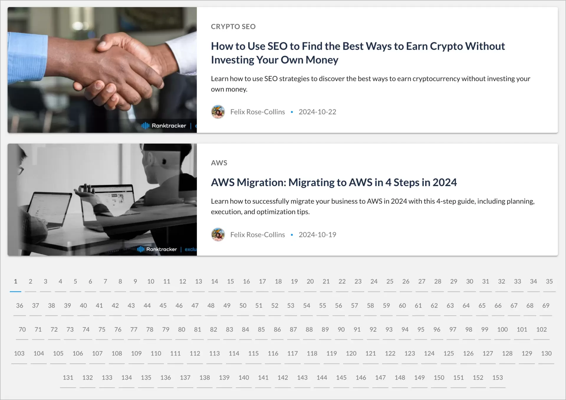AI-driven content creation process &ndash; Ranktracker blog example
