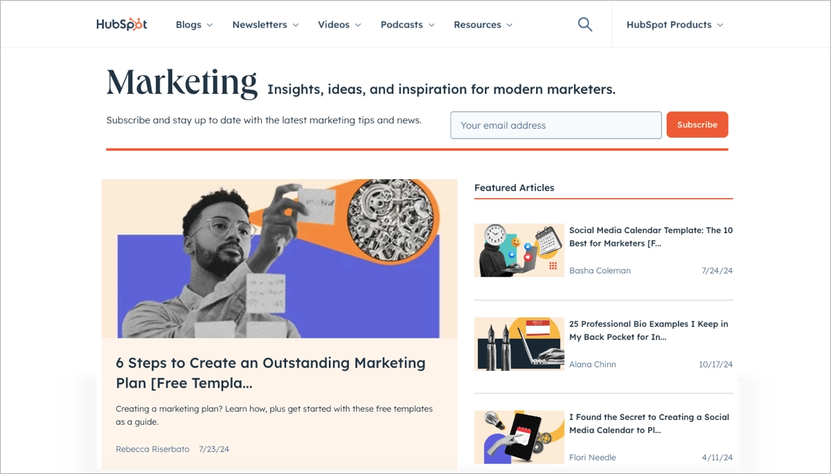 Blog mit wertvollen Artikeln &uuml;ber digitales Marketing