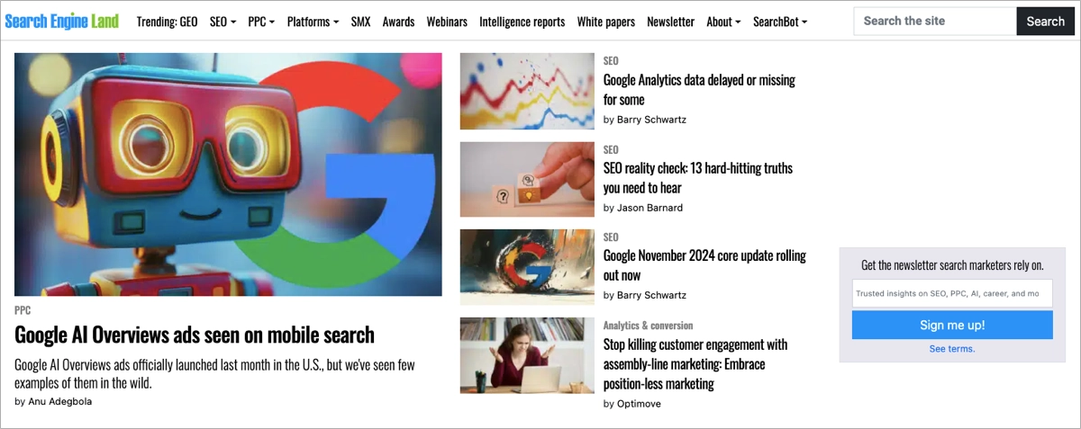 einer der besten Blogs zum Thema digitales Marketing f&uuml;r SEO Vermarkter