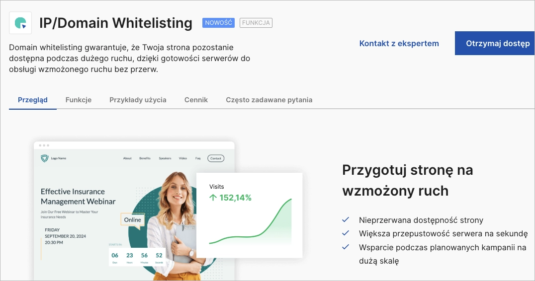 Dodatek IP/Whitelisting domen
