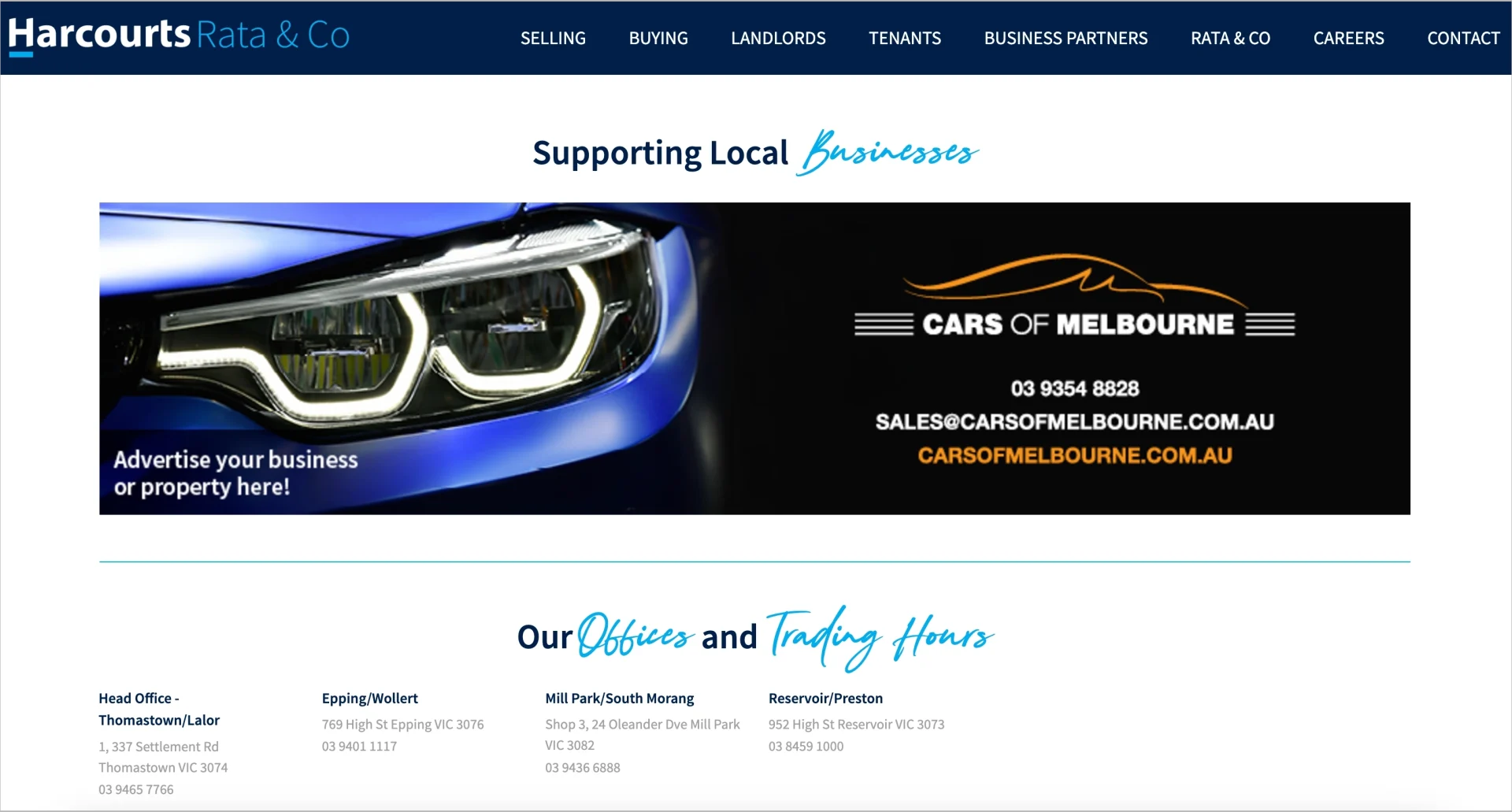 ad promising financial support to drive business growth for local companies