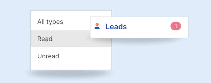 mark leads as read/unread in Landingi