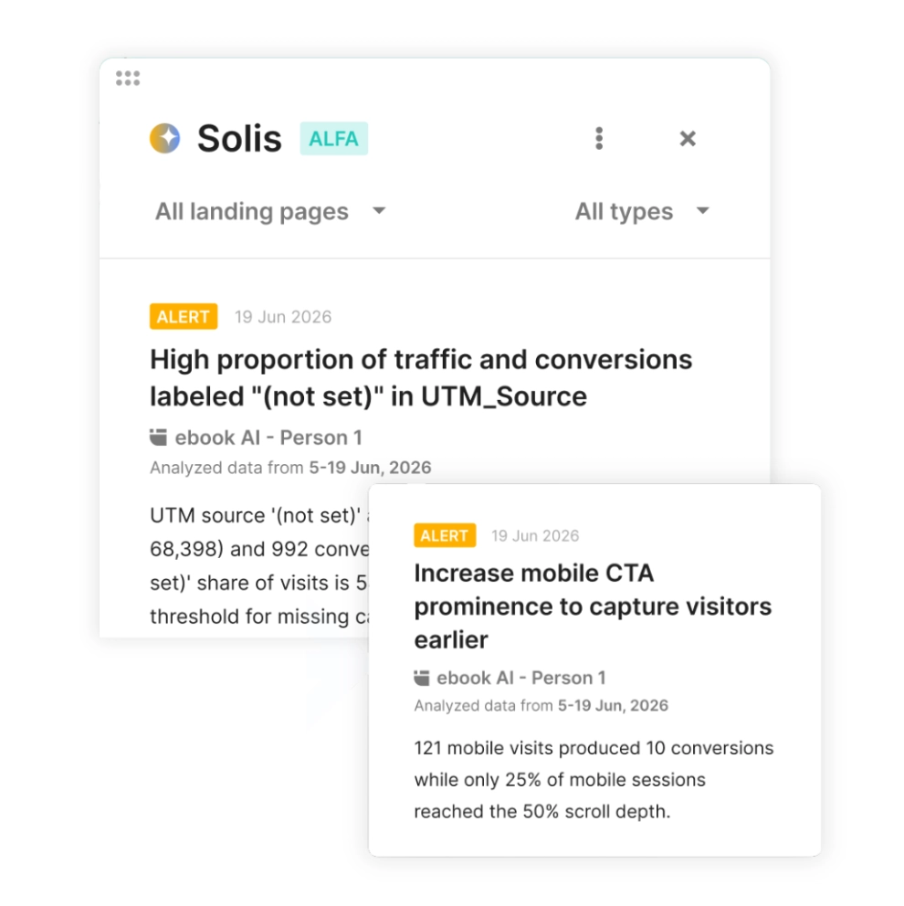 Solis – AI agent for landing page optimization