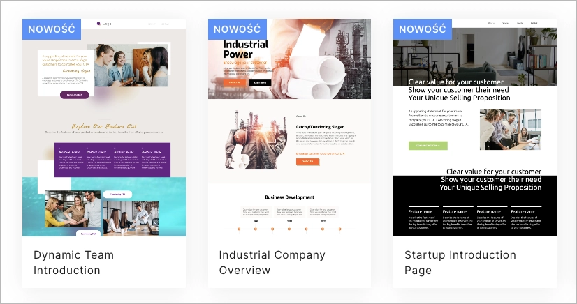 Trzy nowe szablony landing page'y w Landingi