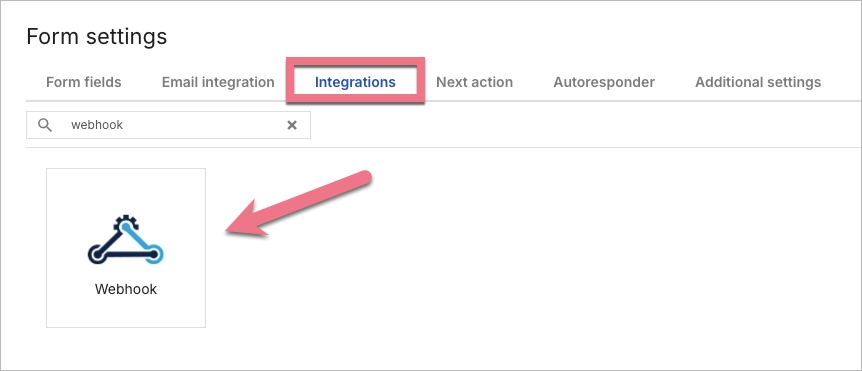 Webhook integration in Landingi