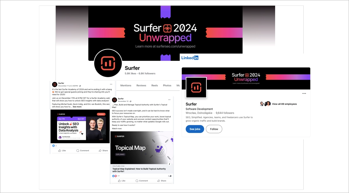 SMM on various social media channels