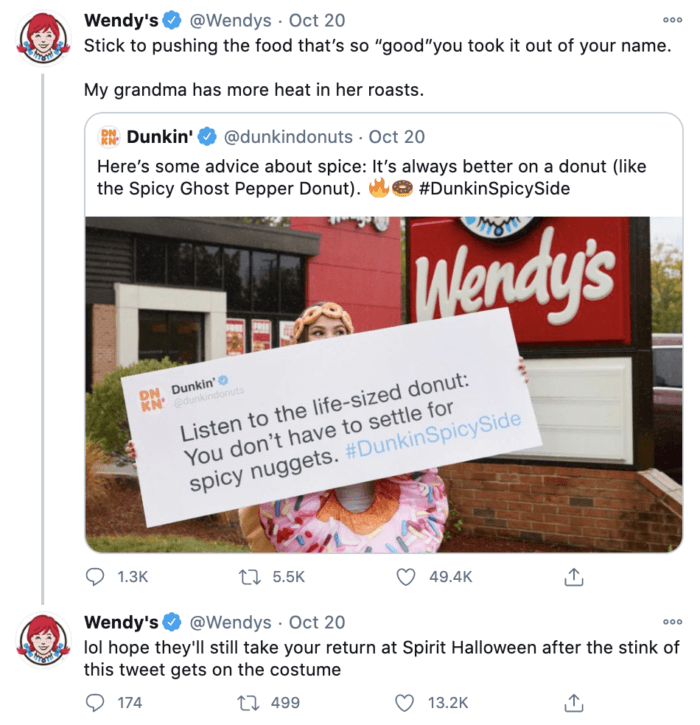 Exemplo de estrat&eacute;gia de marketing de m&iacute;dia social da Wendy's 