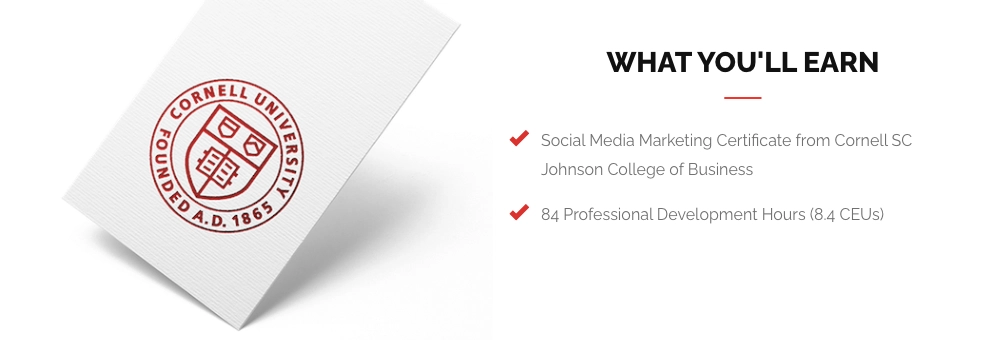 Certificado de Marketing en Redes Sociales de la Universidad de Cornell