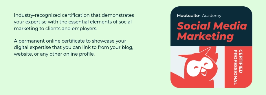 Certificaci&oacute;n en marketing social de Hootsuite Academy