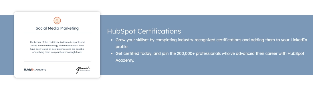 Curso de certificaci&oacute;n en marketing en redes sociales de HubSpot