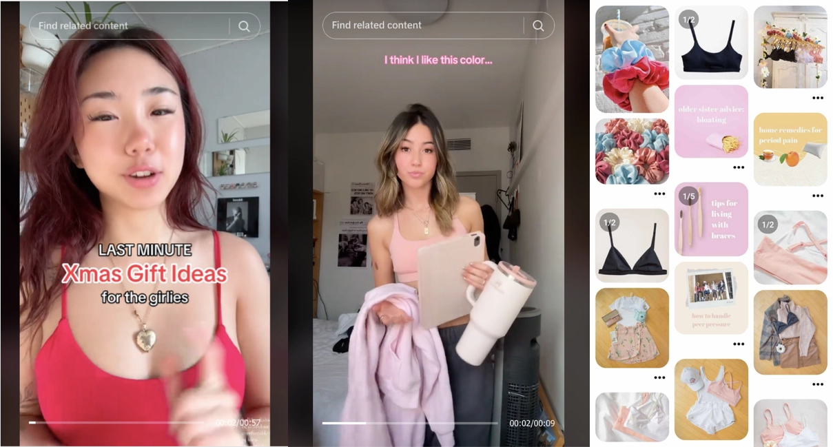 A Apricotton usa v&aacute;rios canais sociais para promover sua pequena empresa. Suas principais plataformas s&atilde;o o TikTok e o Pinterest