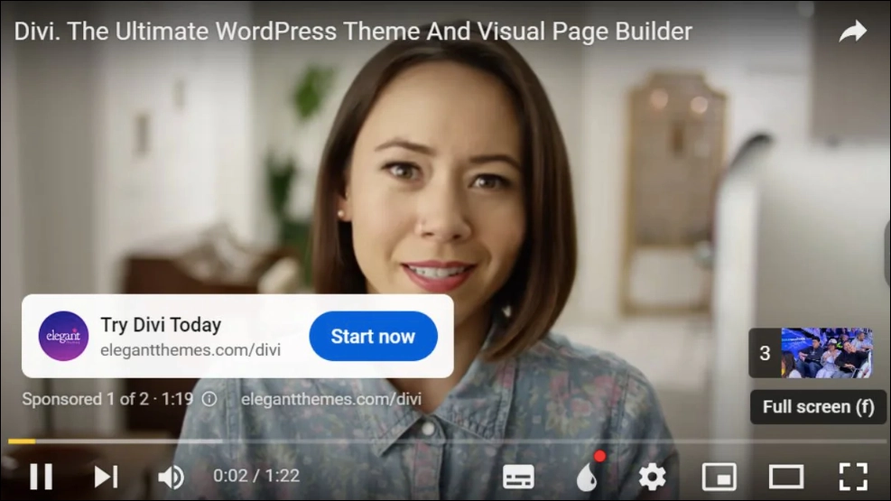 esempio di remarketing video YouTube