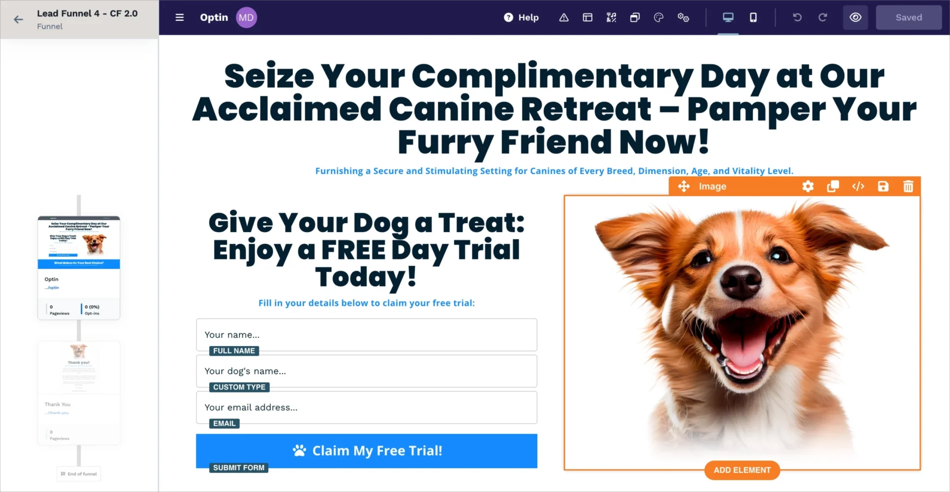ClickFunnels Landing Page Editor