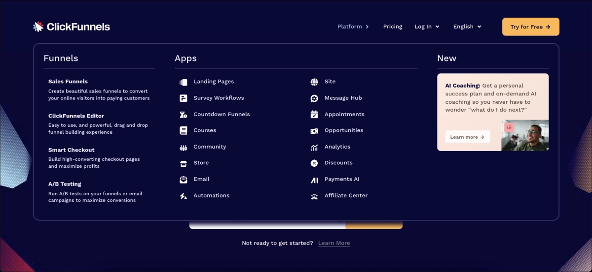 ClickFunnels - Marketing-Software f&uuml;r Trichter und Verkauf