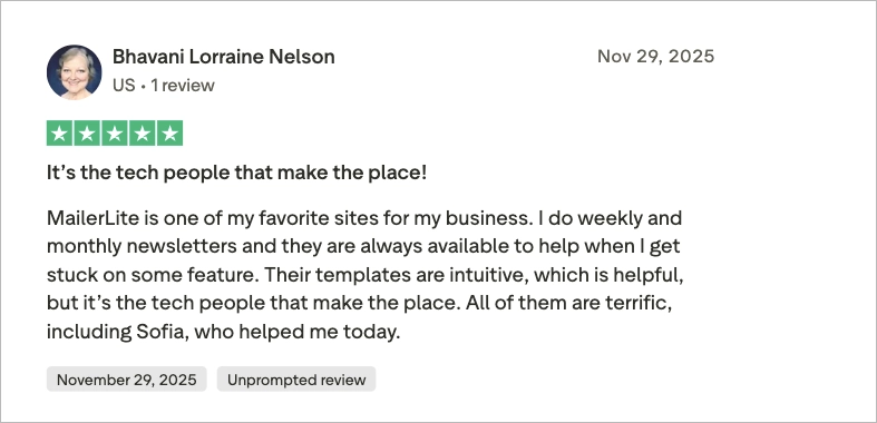 mailerlite - advantages