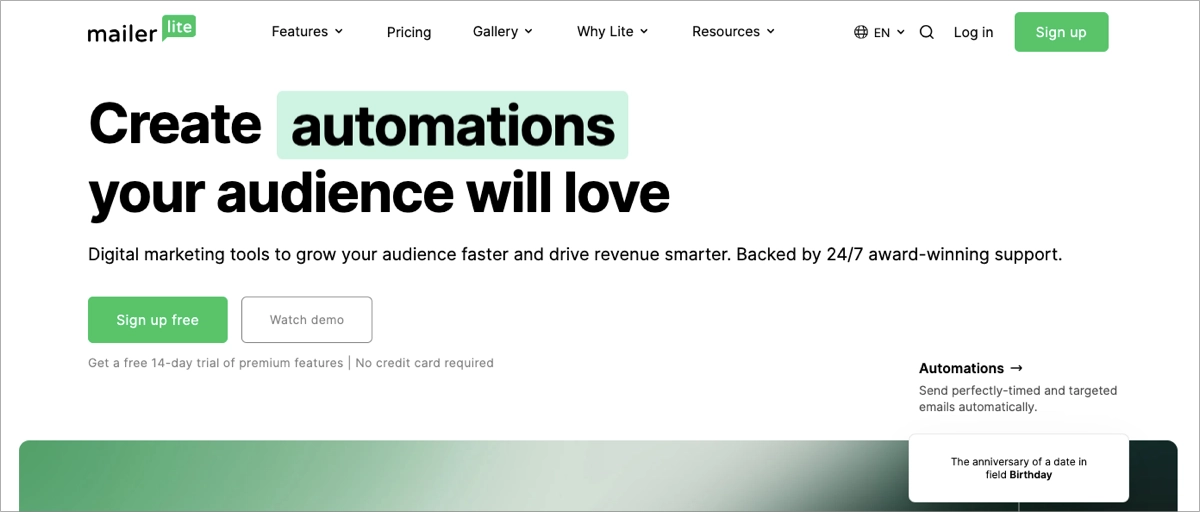 GetResponse alternative - MailerLite