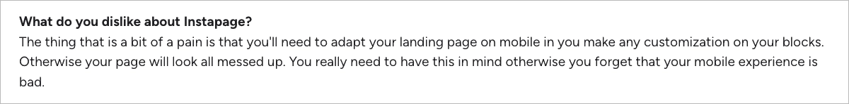 opinia na temat Instapage – G2