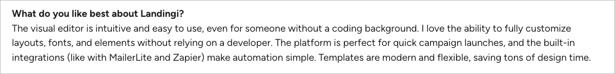 opinia na temat Landingi – G2