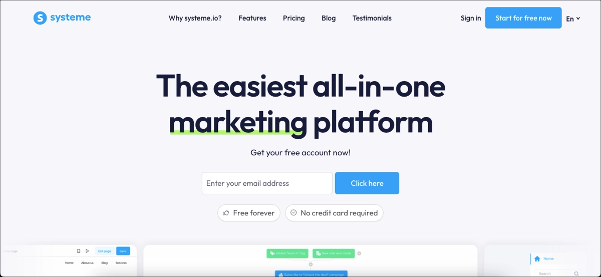 systeme.io - eine der besten HubSpot Marketing Hub Alternativen f&uuml;r Vertriebs- und Marketingteams