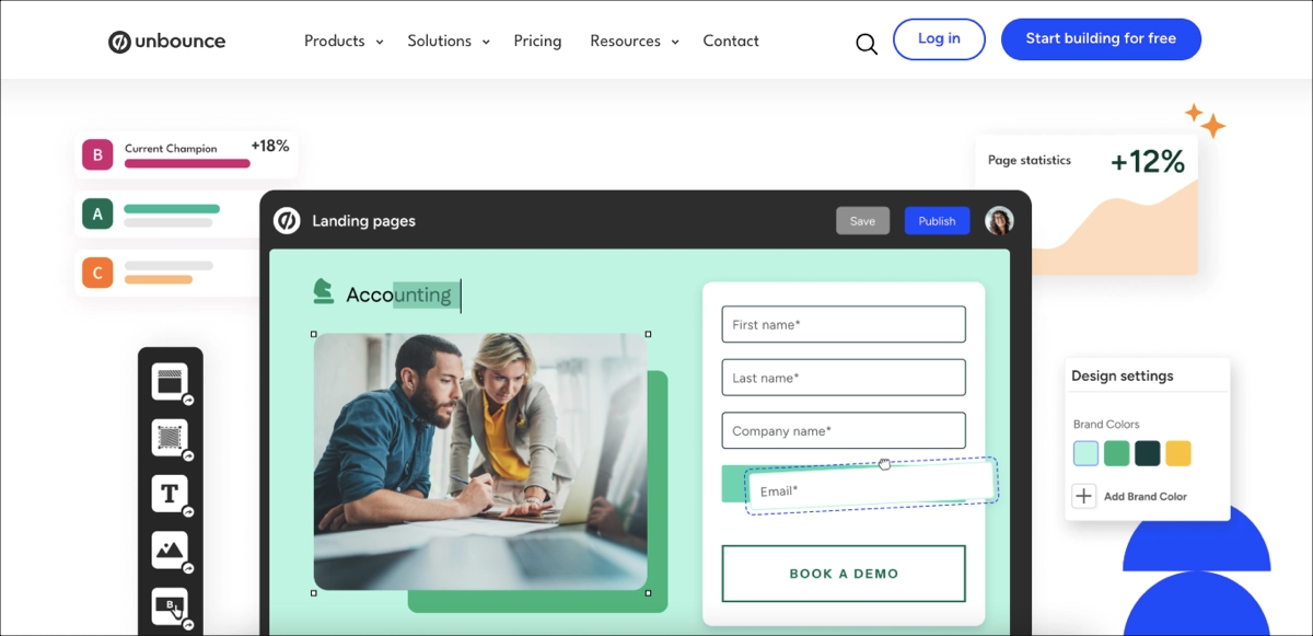 Unbounce &ndash; great landing page builder