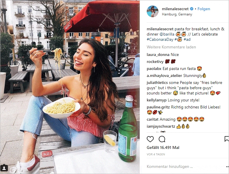 influencer marketing example