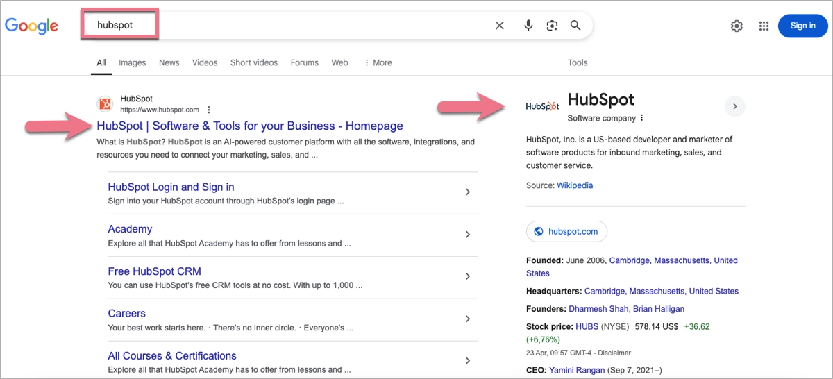 intent categories - navigational