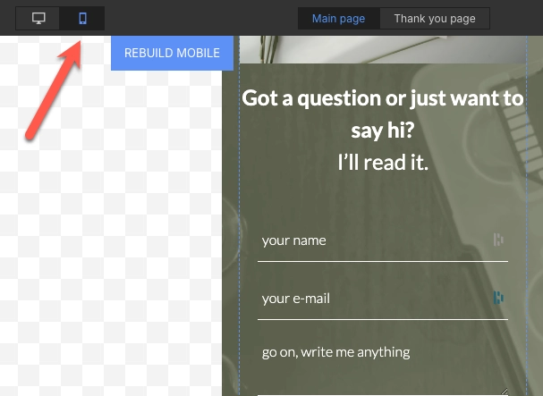 Optimisation mobile &agrave; Landingi
