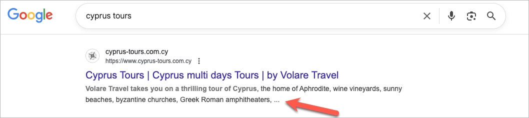 too short meta description example