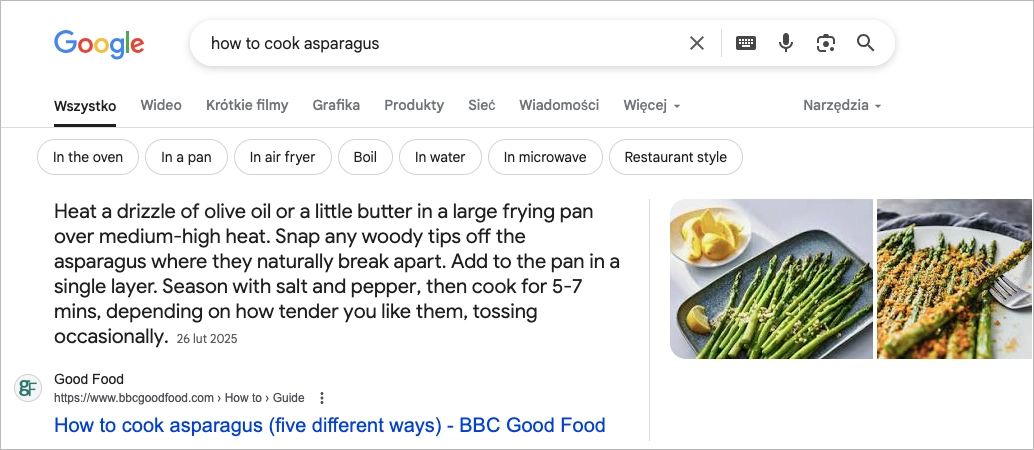 Featured snippets &ndash; SERP feature
