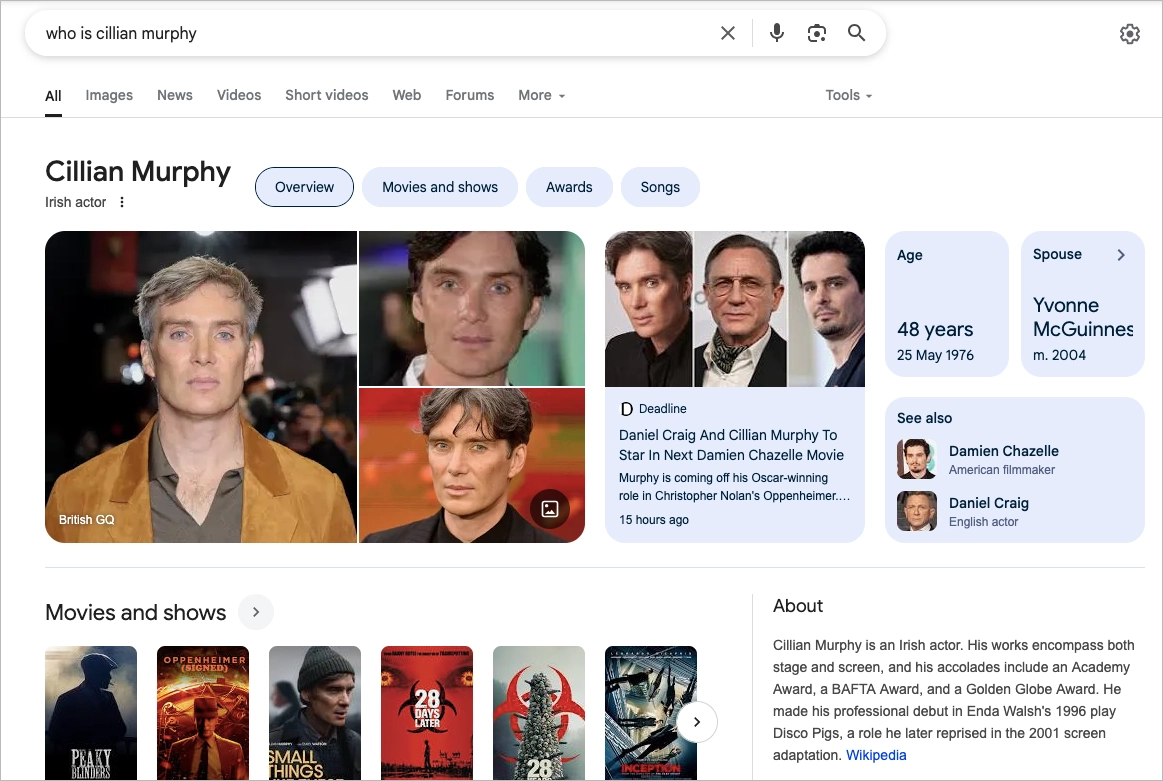 Knowledge Panel -&nbsp;SERP feature