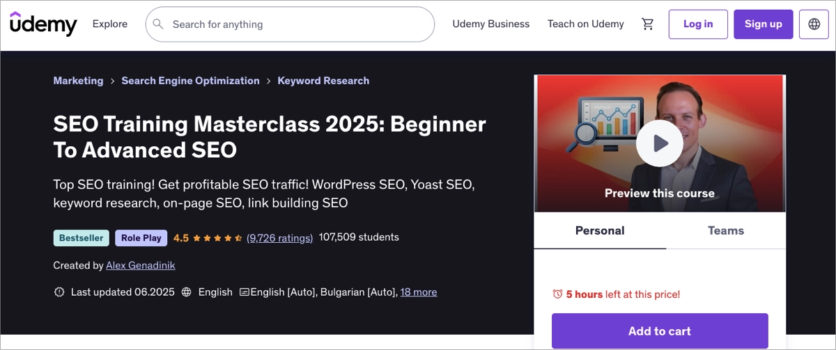 the best SEO course to improve search rankings