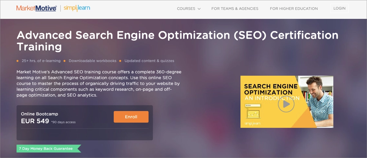 one of top advanced seo course