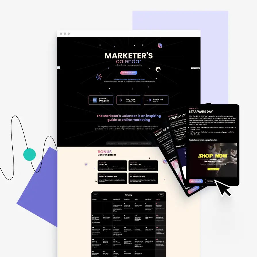 Marketer's Calendar preview