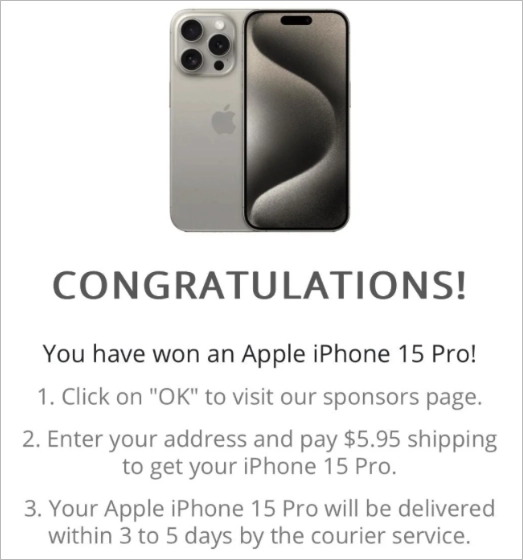 Esempio di spam di link