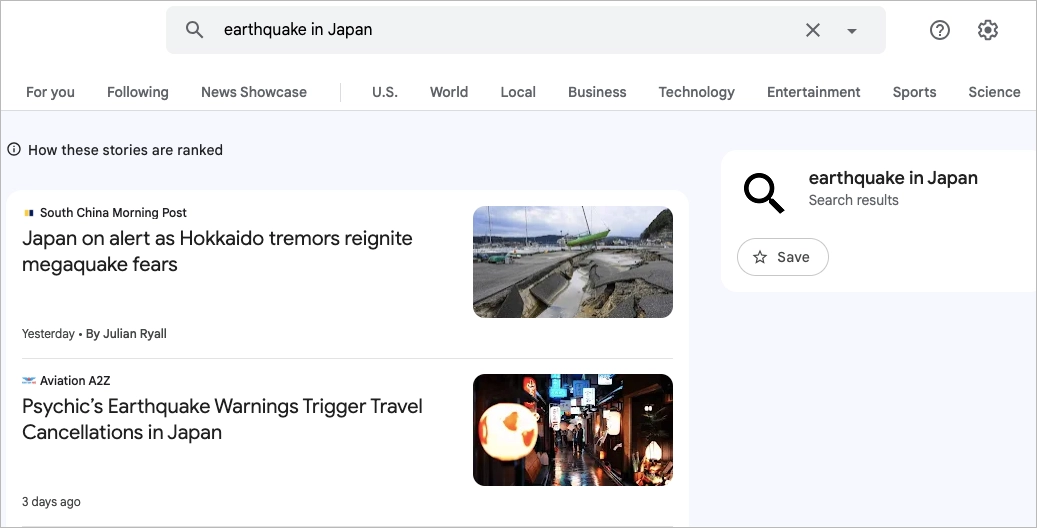 Google News en pratique