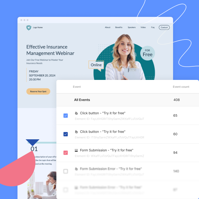 events and statistics in EventTracker