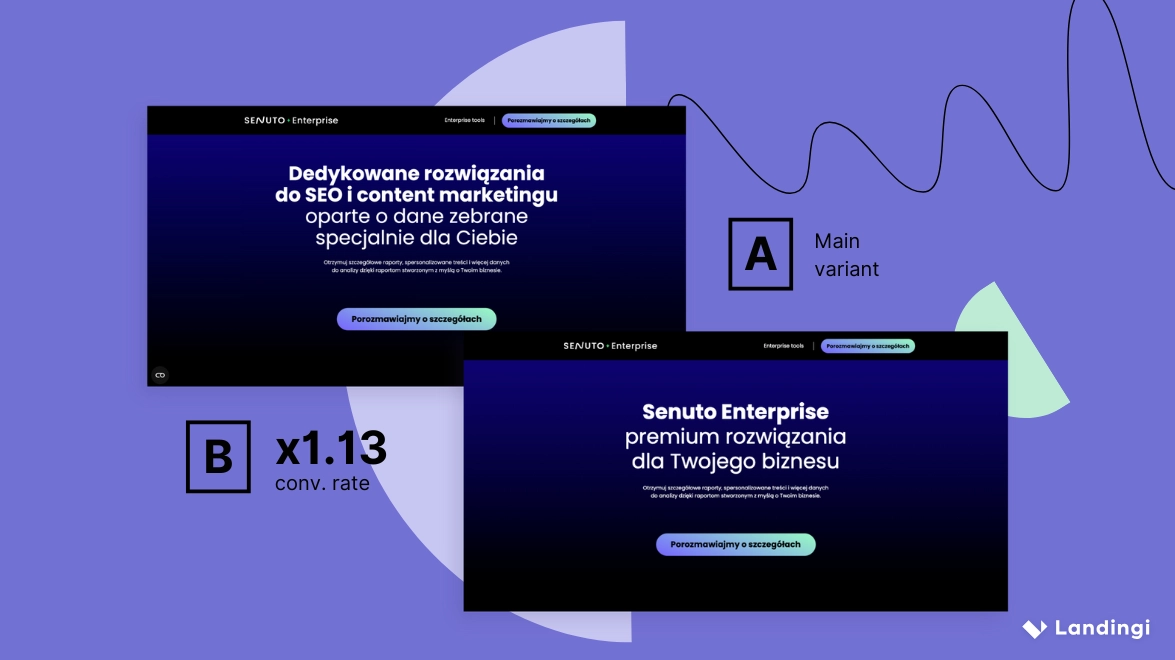 How Senuto runs A/B tests for landing pages